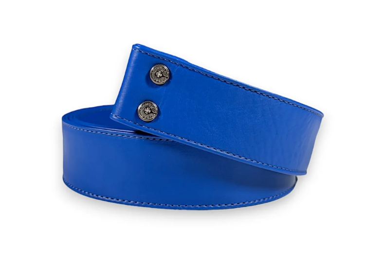 Chrome Hearts 'Blue' Leather Belt Strap