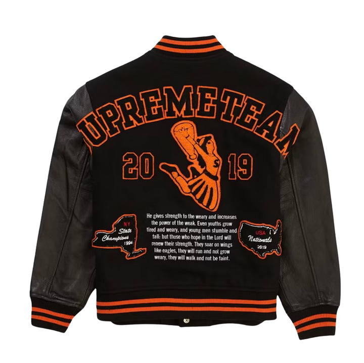 Supreme Team Varsity Jacket Black