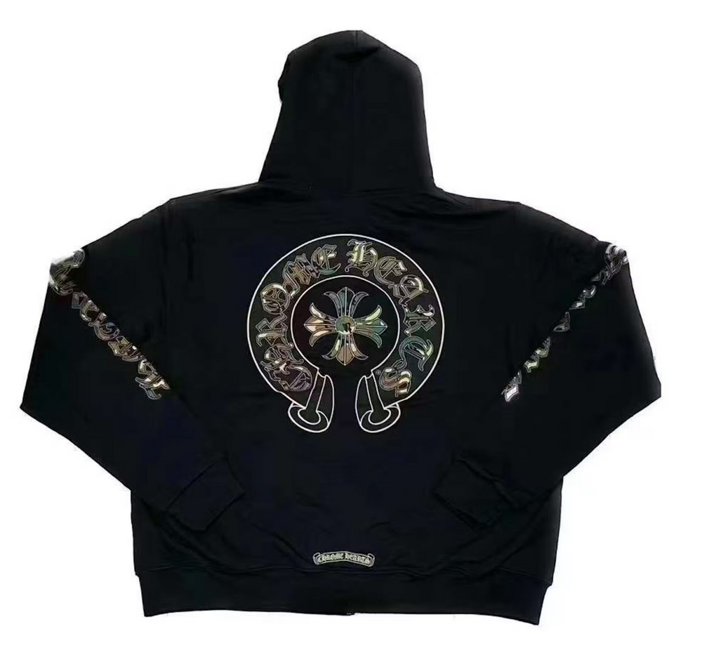 Chrome Hearts 'King Taco' Camo Zip Up Hoodie