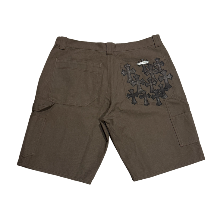 Chrome Hearts 'Double Knee 11 Patch' Brown Carpenter Shorts