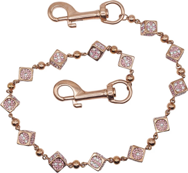 Starchain World 'Dice' 26.5in Rose Gold Wallet Chain