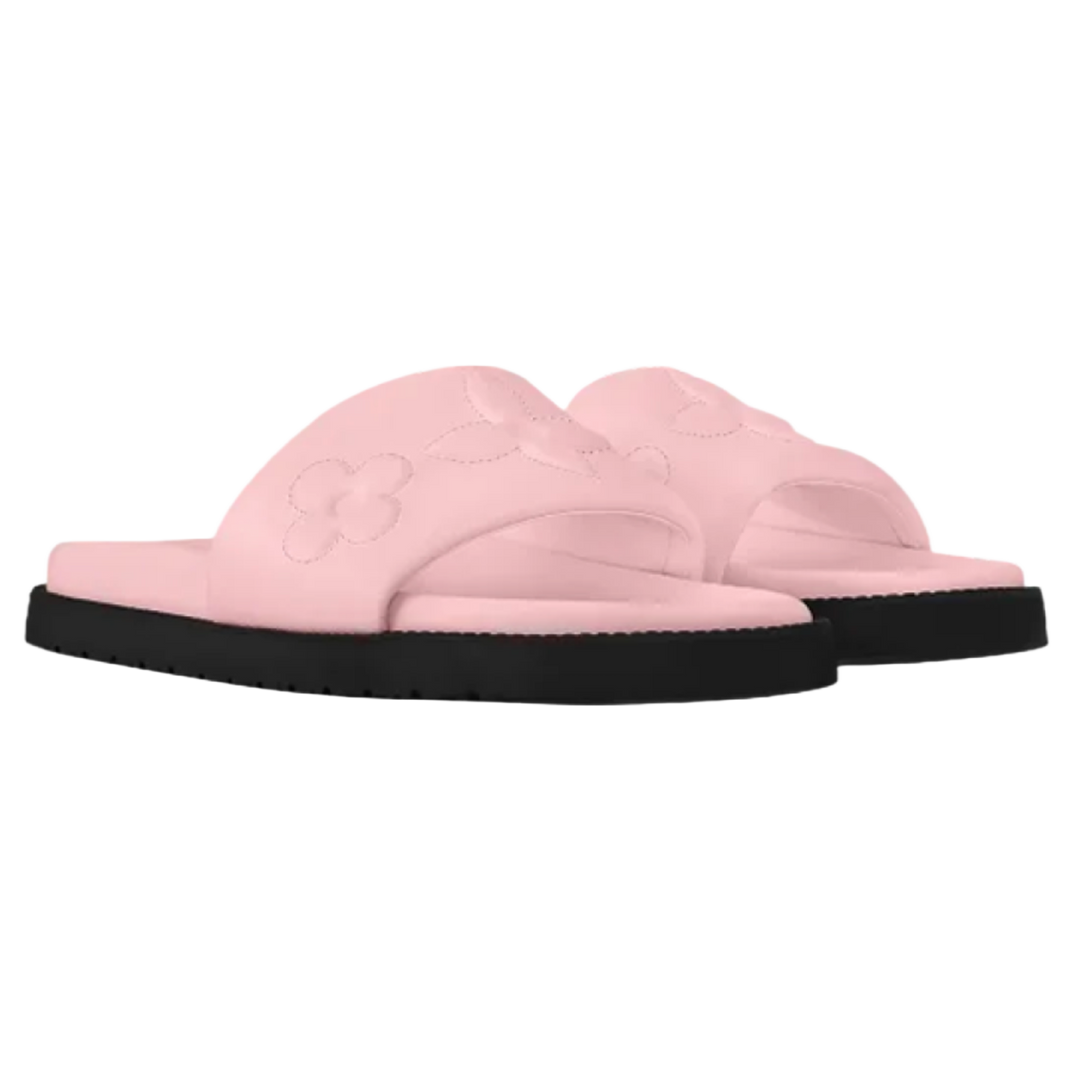 Louis Vuitton 'Soft Pink' Monogram Womens Slippers