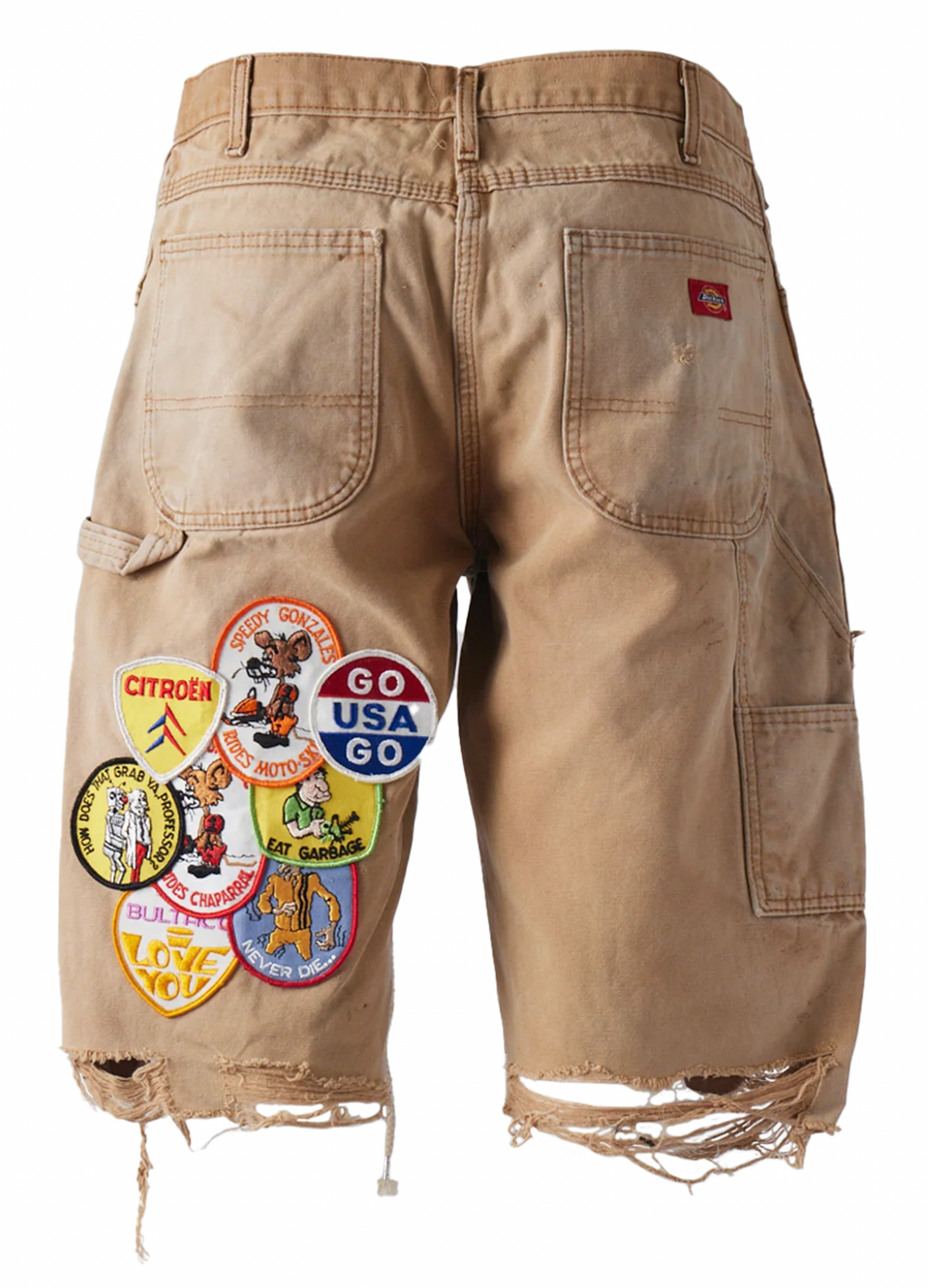 SecndSlf 'Patchwork' Vintage Field Day Tan Shorts