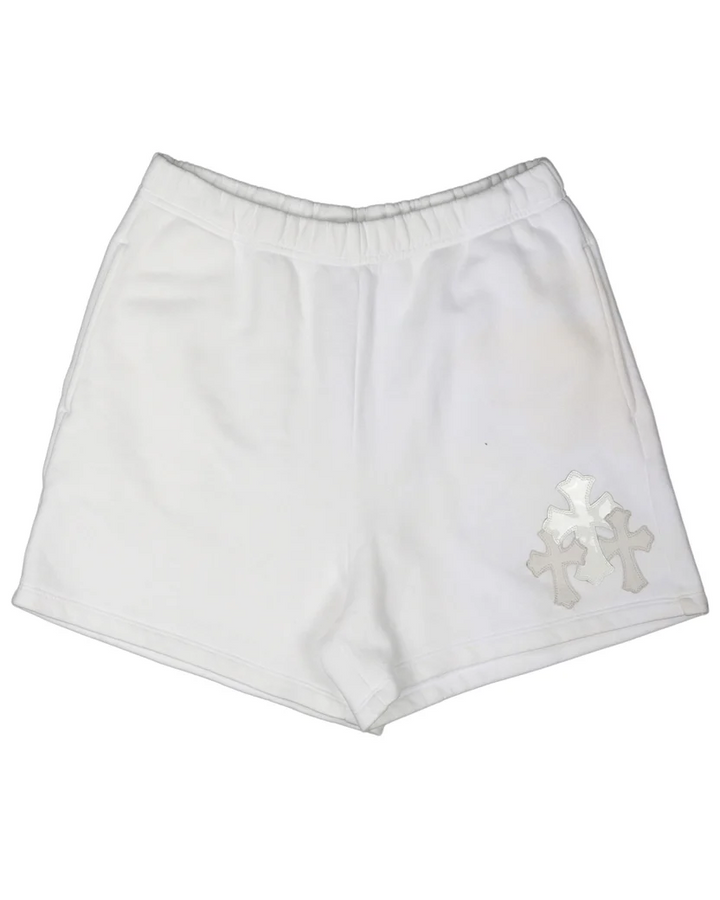 Chrome Hearts 'White' 3 Cross Patch Sweat Shorts