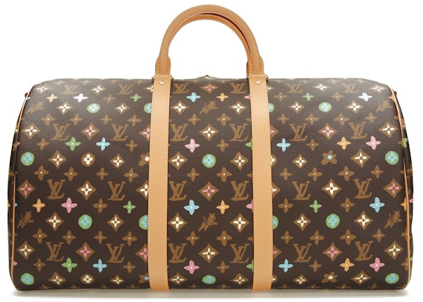 Louis Vuitton 'Bandouliere 50' Chocolate Craggy Keepall