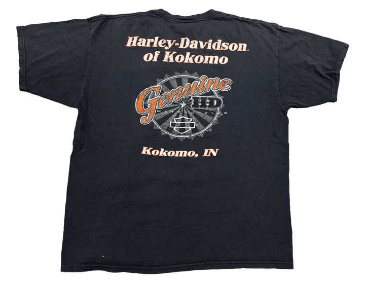 Harley Davidson Flame Eagle 'Genuine Kokomo' Vintage Black Tee