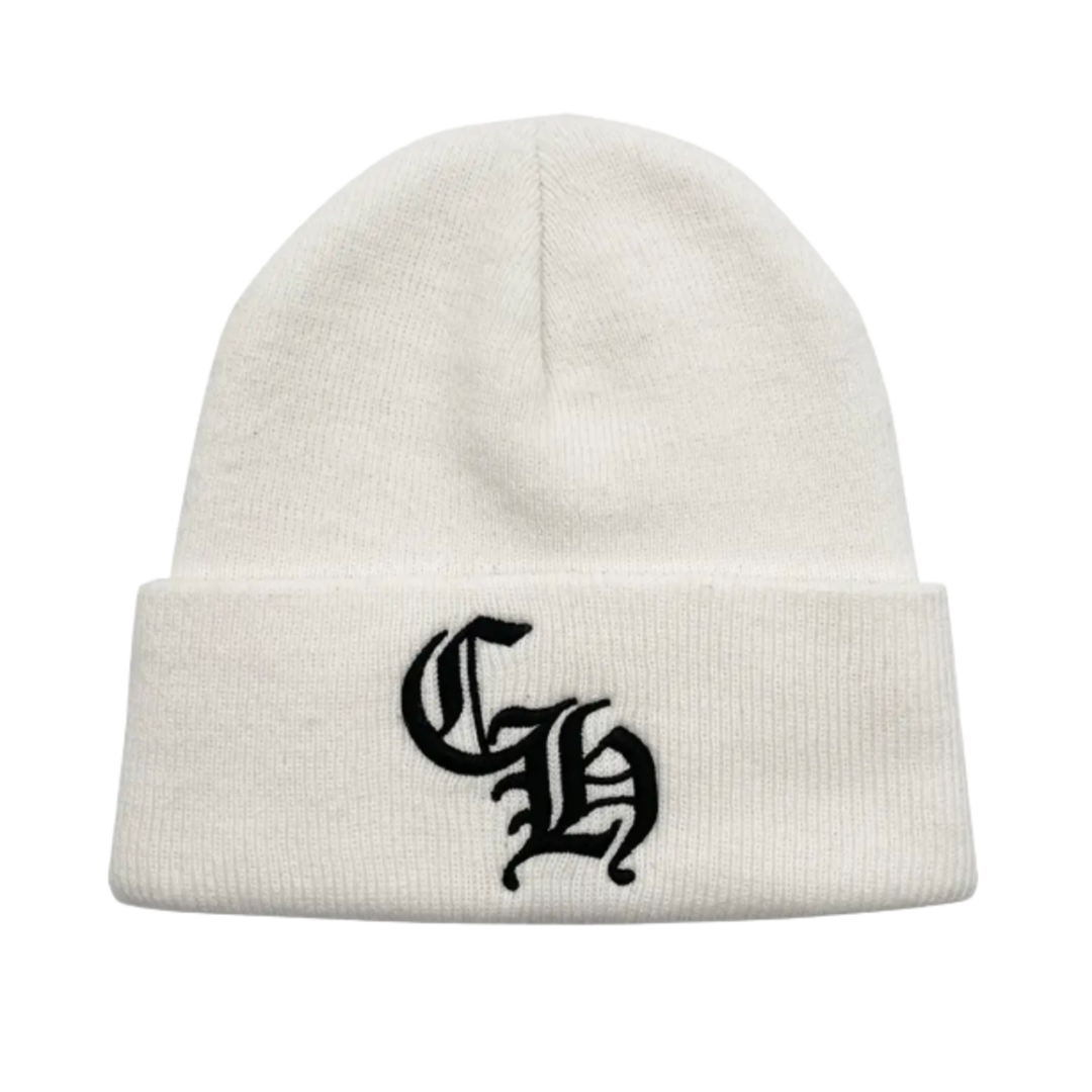 Chrome Hearts 'Cream' CH Logo Beanie