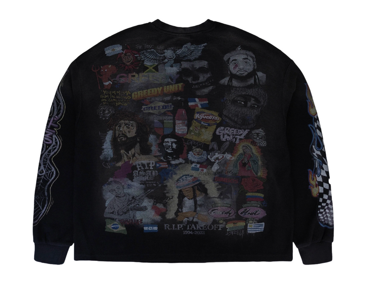 Greedy Unit 'All Over' Black Thermal