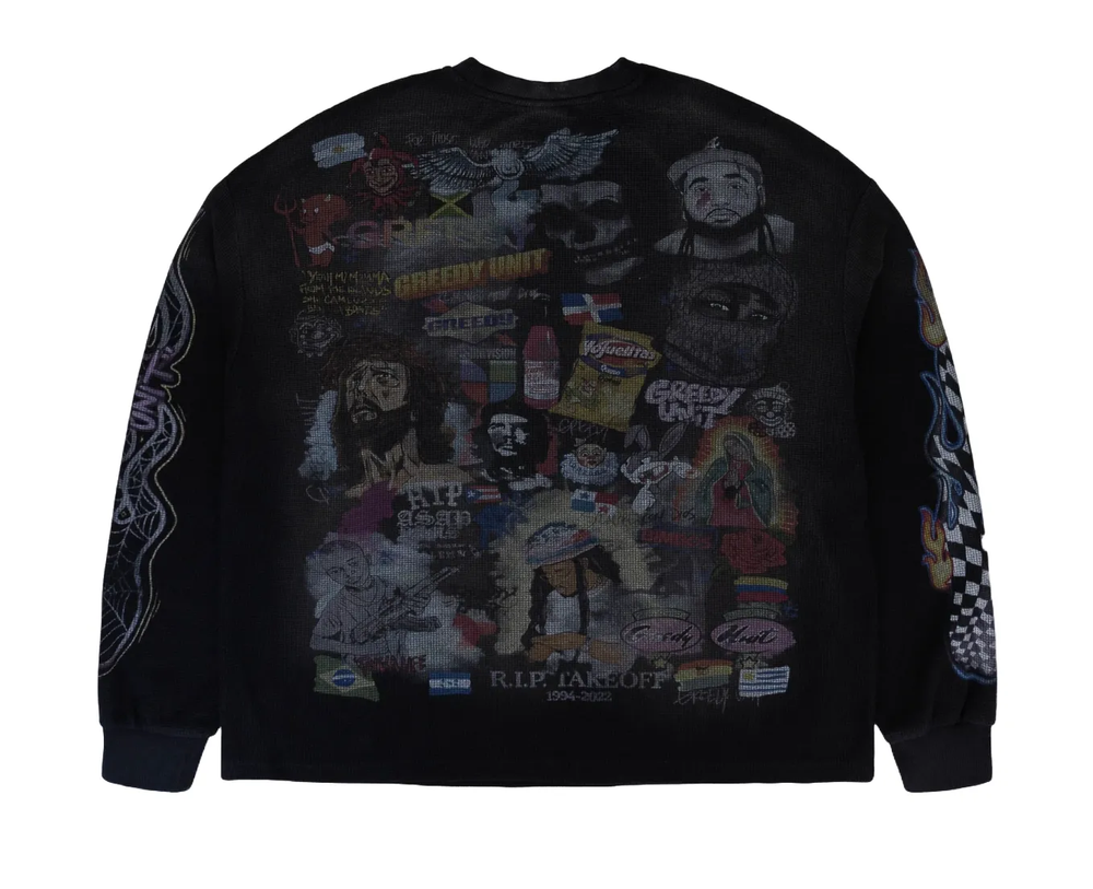 Greedy Unit 'All Over' Black Thermal