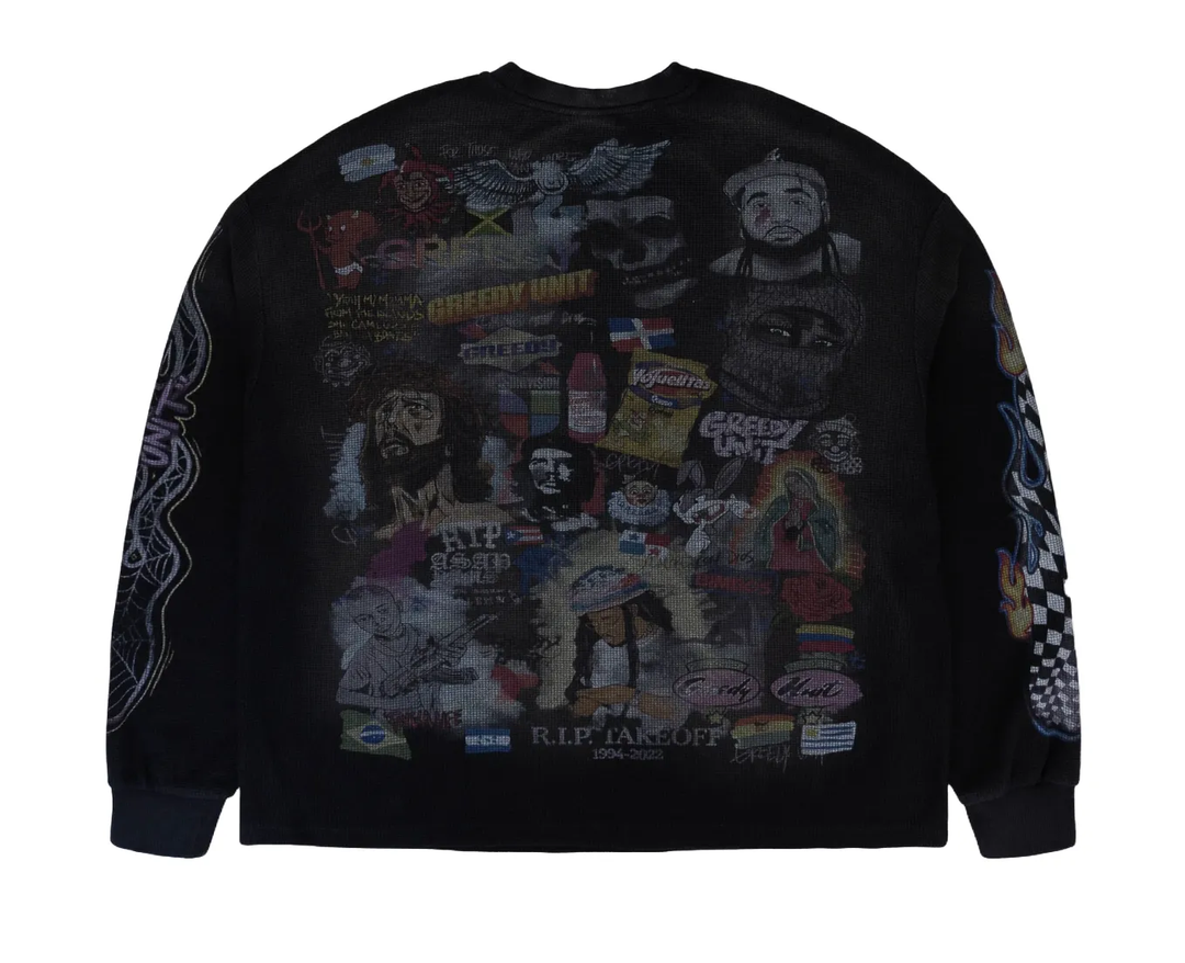Greedy Unit 'All Over' Black Thermal