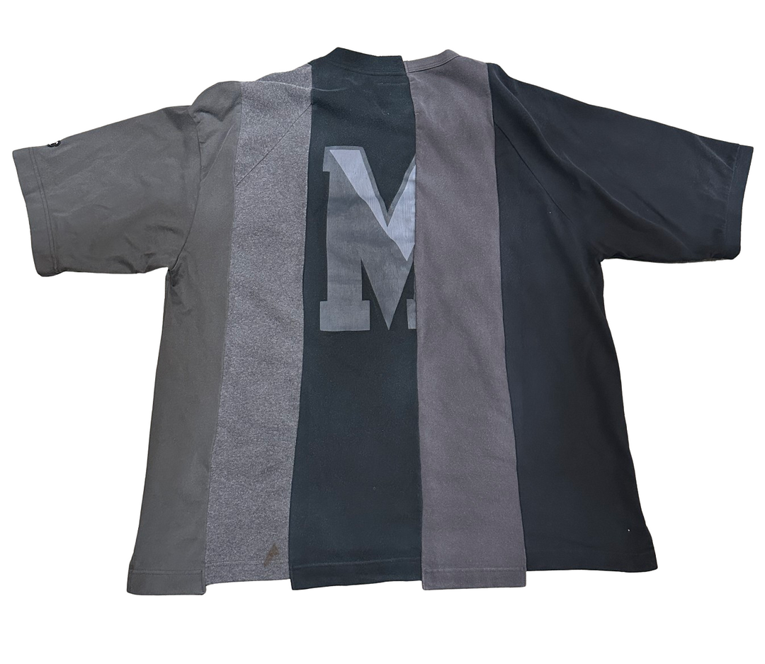 Maison Mihara Yasuhiro Navy 'Patchwork' Tee