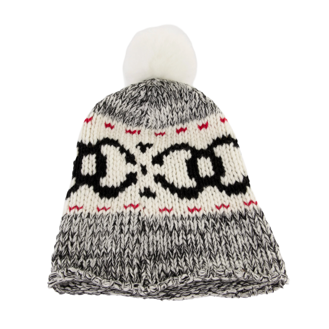 Chanel CC Pom Pom Rib Knit Beanie