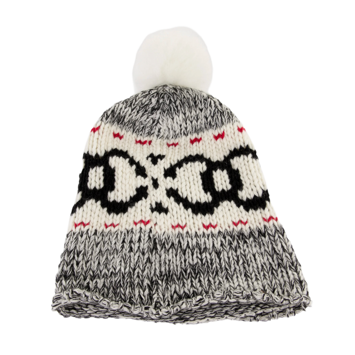 Chanel CC Pom Pom Rib Knit Beanie