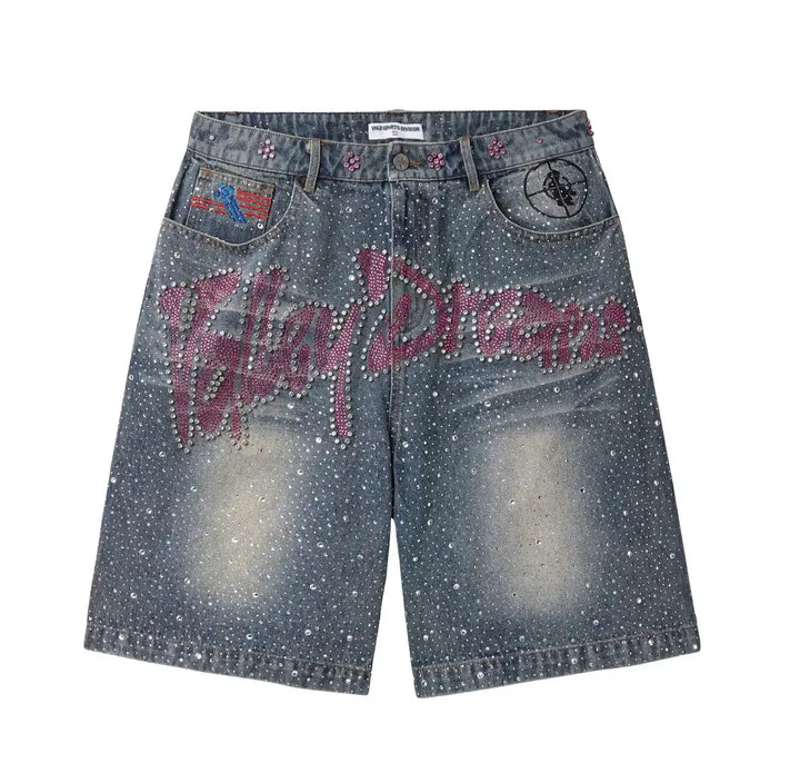 Vale Forever 'Iced Out' Denim Shorts