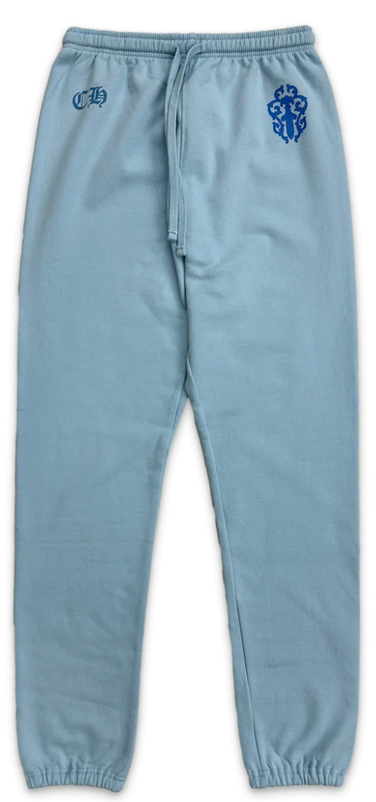 Chrome Hearts 2025 Miami Art Basel Exclusive Blue Vine Dagger Sweatpants