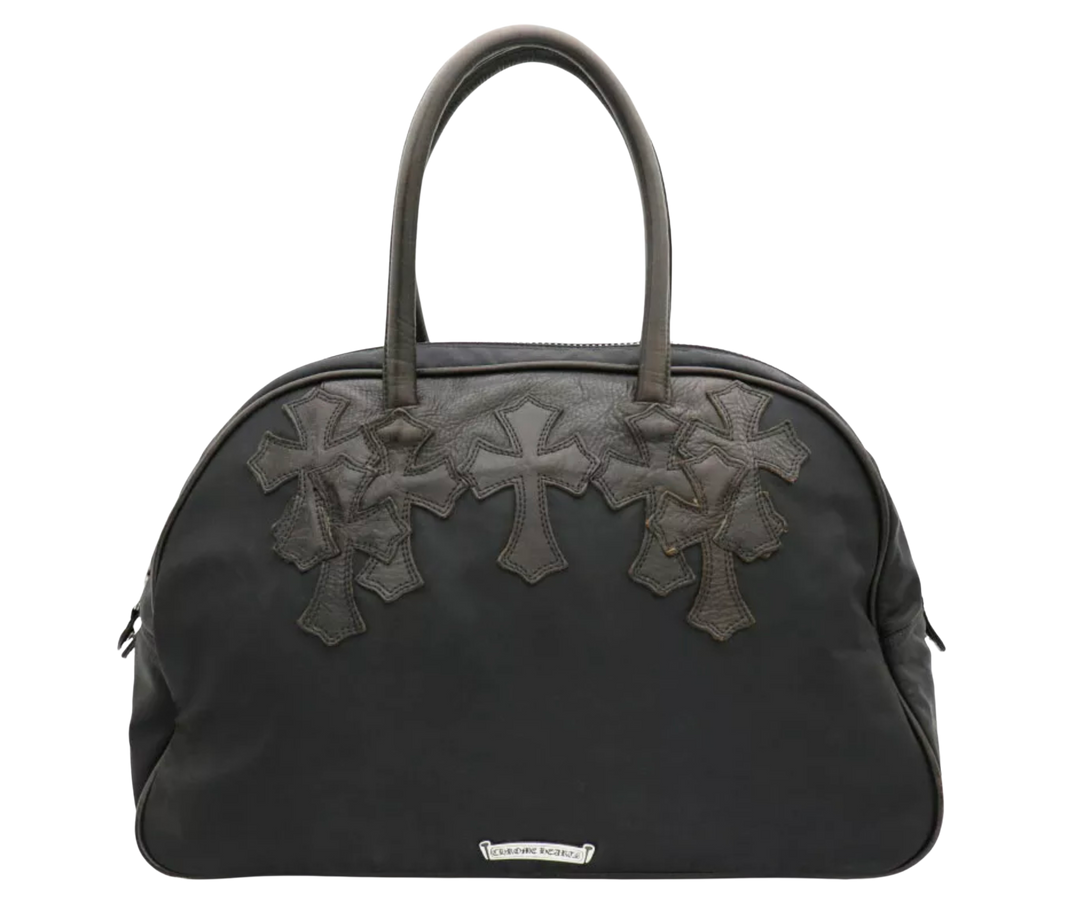 Chrome Hearts '14 Cross Patch' Black Bowling Duffle Bag