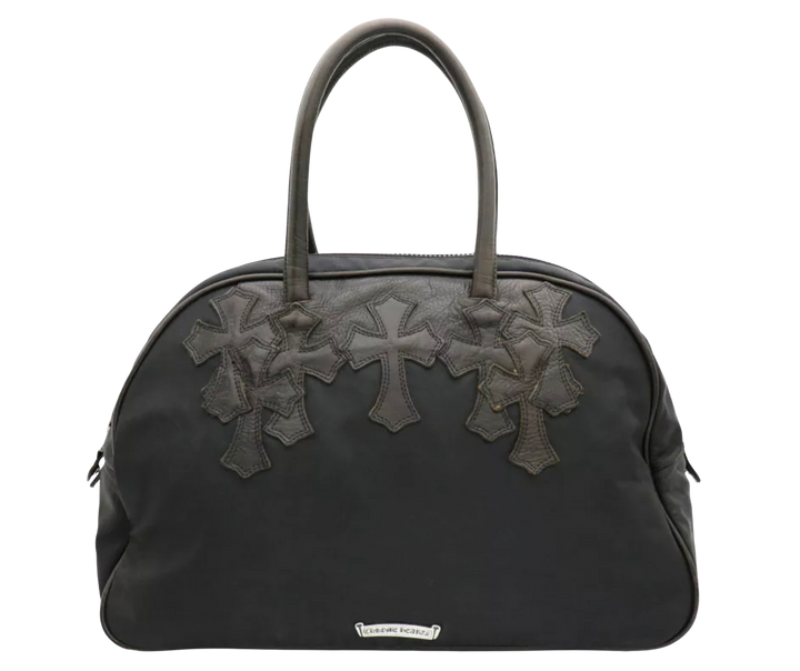 Chrome Hearts '14 Cross Patch' Black Bowling Duffle Bag