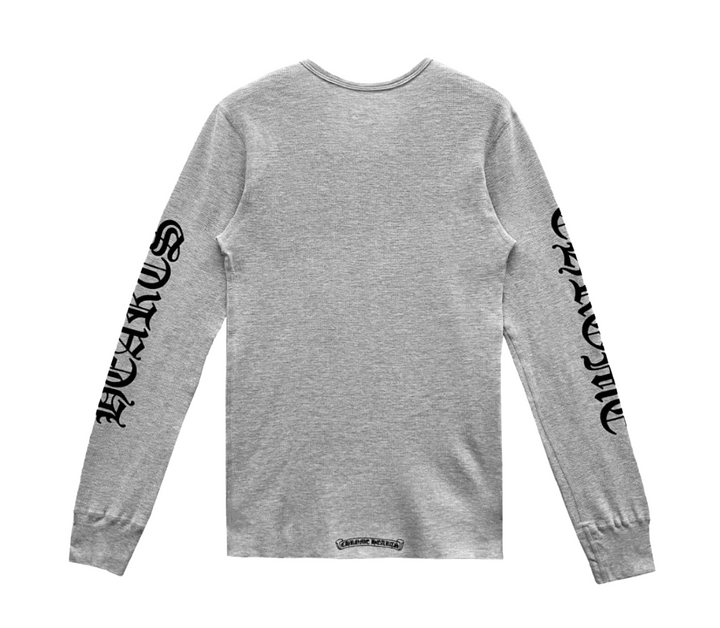 Chrome Hearts 'Scroll Logo' Grey Thermal Long Sleeve