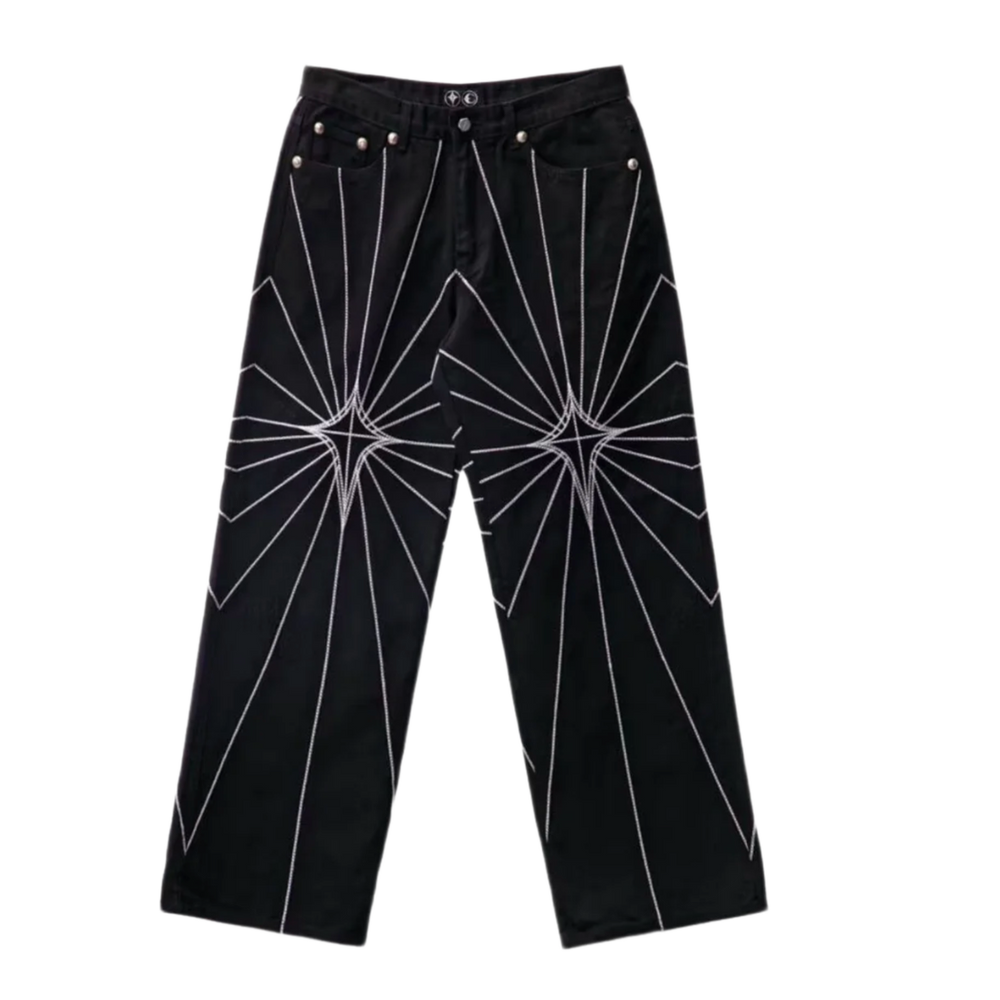 Thug Club 'Chain Stitch' Black Denim Pants