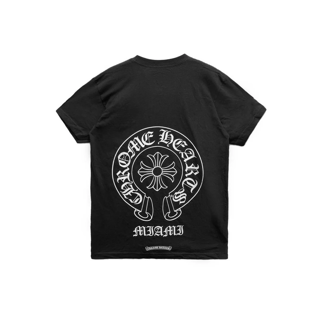 Chrome Hearts 'Miami' Black Horseshoe Pocket Tee