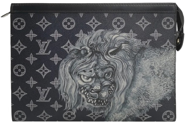 Louis Vuitton x Chapman Brothers 'Navy' Lion Pochette Voyage Medium
