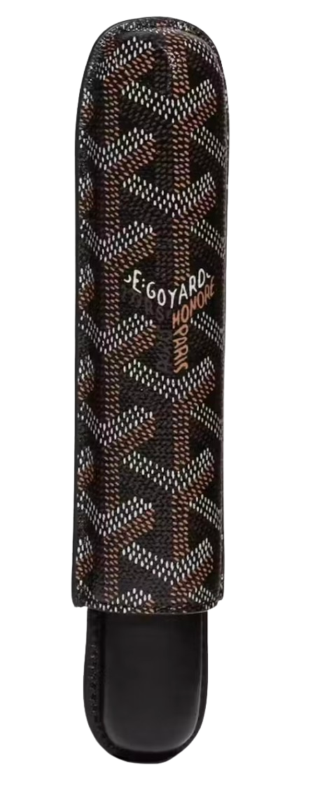 Goyard Churchill Single Cigar 'Black/Tan' Case