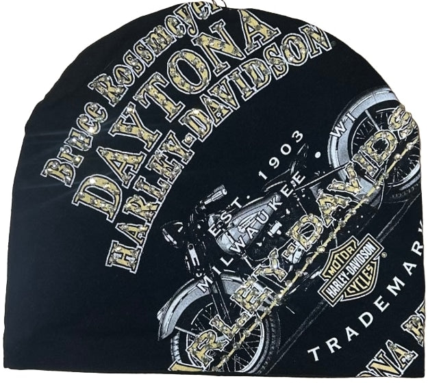 Bossi 'Daytona Harley' Rhinestone Vintage Beanie