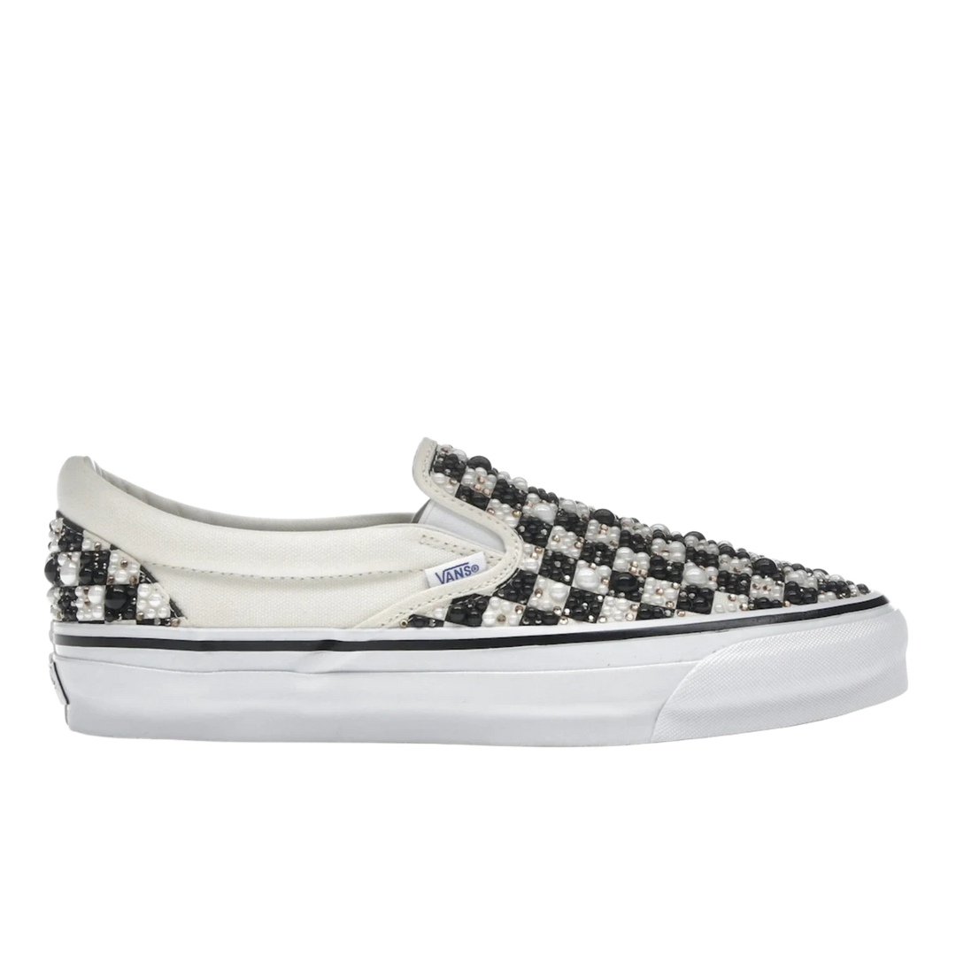 Vans Classic Slip-On Mattias Gollin Pearl Embellished Checkerboard Black White