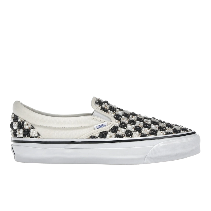 Vans Classic Slip-On Mattias Gollin Pearl Embellished Checkerboard Black White