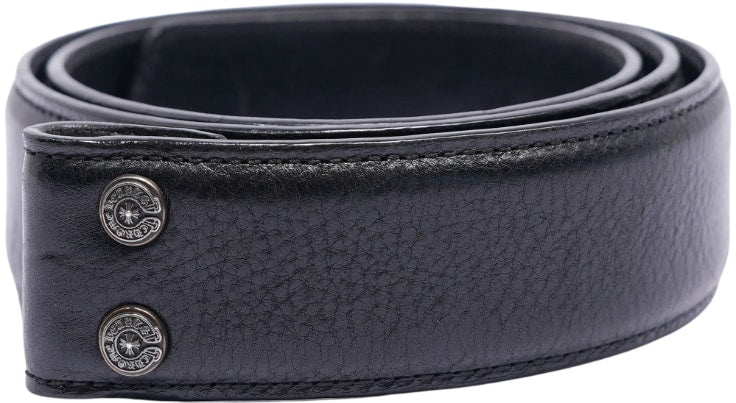 Chrome Hearts 'Black' Leather Belt Strap