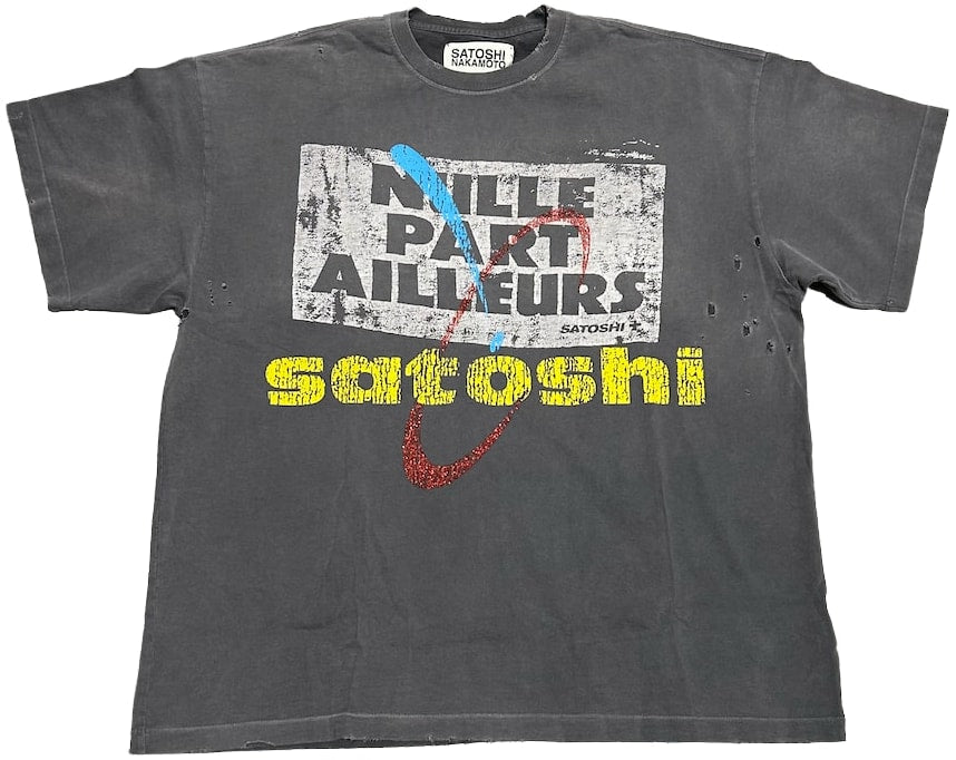 Satoshi Nakamoto 'Everywhere & Nowhere' Distressed Tee