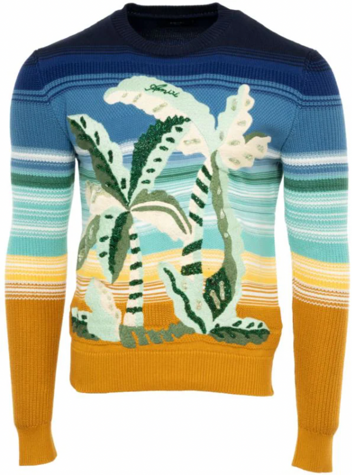 Amiri 'Palm Trees' Knitted Sweater