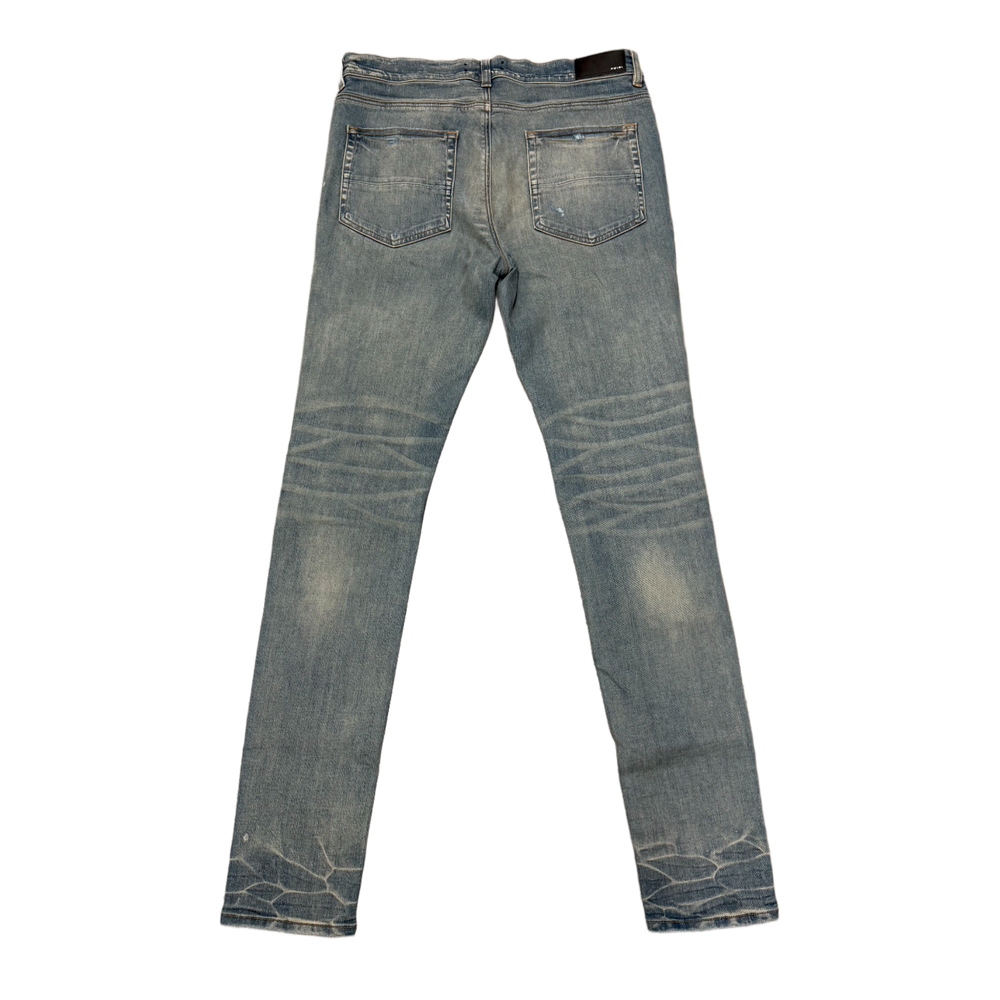 Amiri Distressed 'Blue' Bandana Jeans