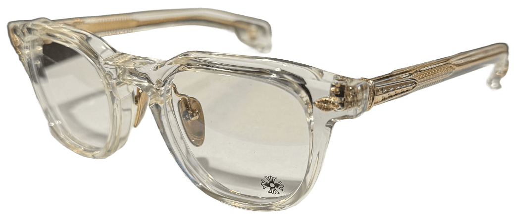 Chrome Hearts 'Chirp Chirp' 18K Gold Crystal Glasses
