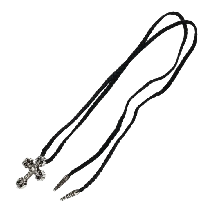 Chrome Hearts 'Filigree Cross' Woven Lace Necklace