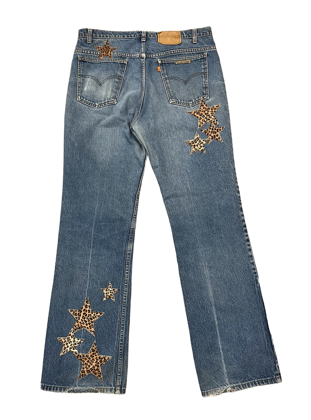 Chrome Hearts 'Leopard Star Patch' Blue Jeans