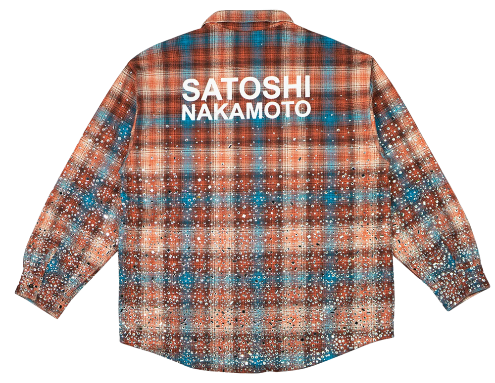 Satoshi Nakamoto 'Shattered Glass Red Flannel'