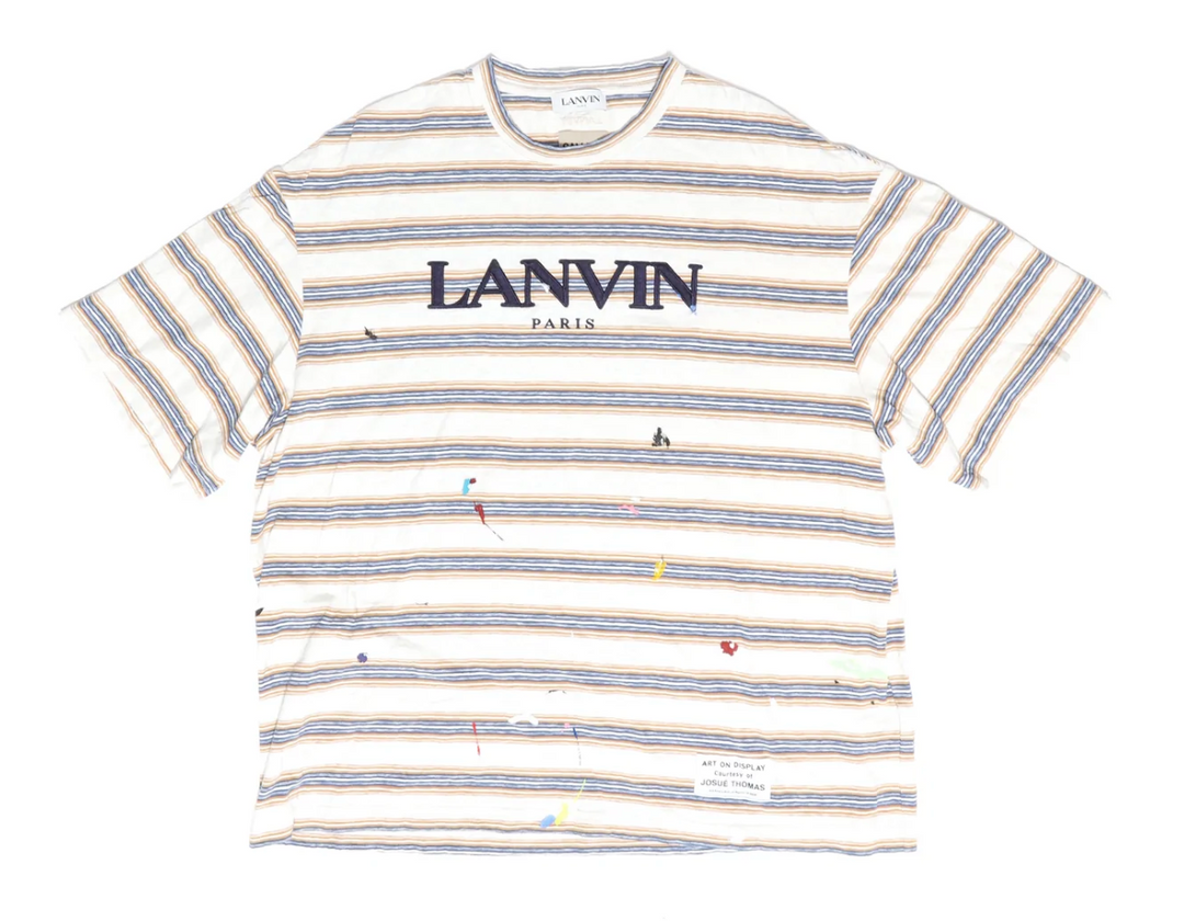 Lanvin x Gallery Dept 'Striped Paint Splatter' Logo T-Shirt