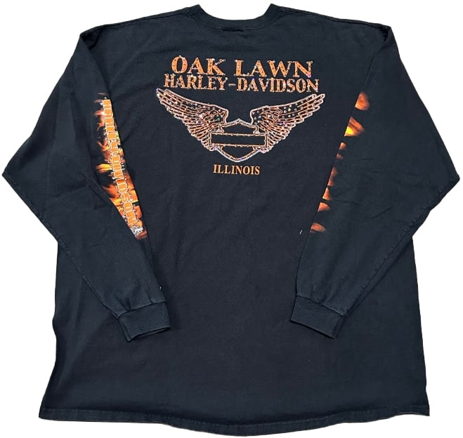 Harley Davidson 'Oak Lawn, IL' Rhinestone Vintage Tee