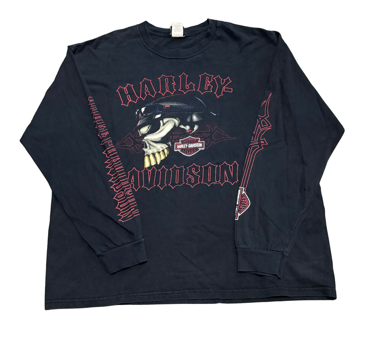 Harley Davidson 'Honolulu' Black Vintage Longsleeve Tee