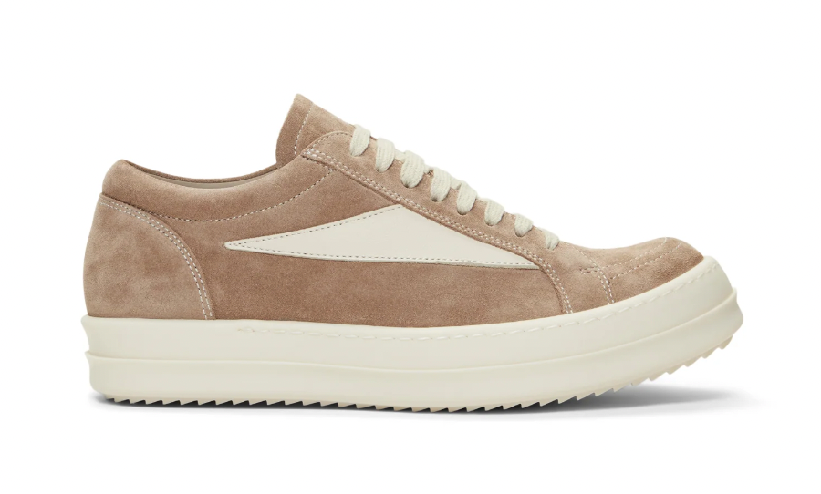 Rick Owens 'Flesh/Milk' Suede Vintage Sneaks