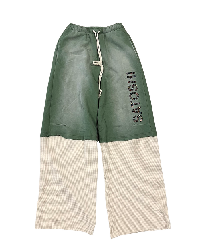 Satoshi Nakamoto 'Double Layered' Olive Sweatpants