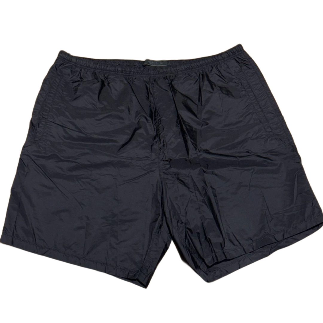 Prada 'Black' Printed Logo Swim Shorts