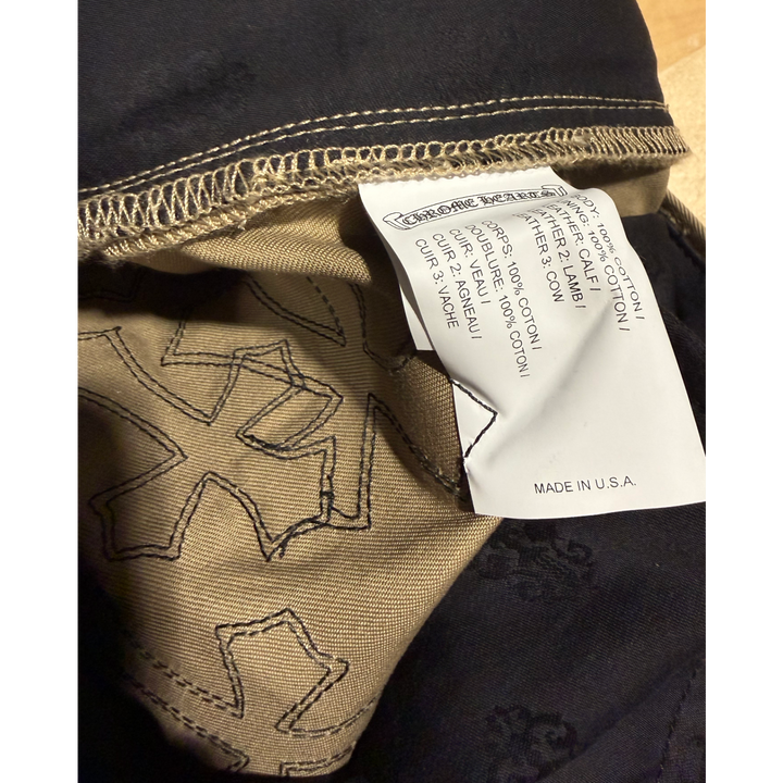 Chrome Hearts 'Black Camo Checker' Cross Patch Tan Chino Pants