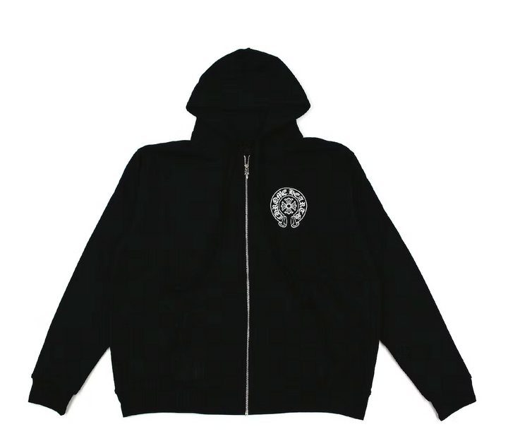 Chrome Hearts 'Malibu Horseshoe Logo' Zip Up Hoodie