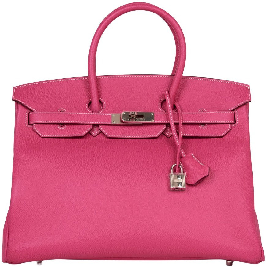 Hermès Birkin 'Rose' Tyrien Epsom 35 Palladium Hardware
