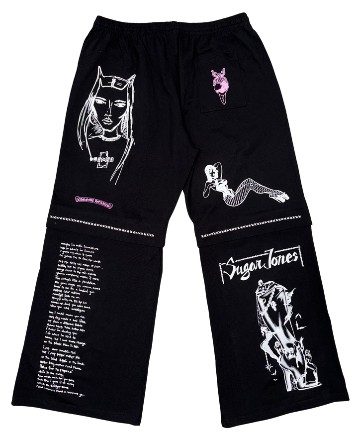 Chrome Hearts Deadly Doll 'Sugar Jones' Black Sweatpants