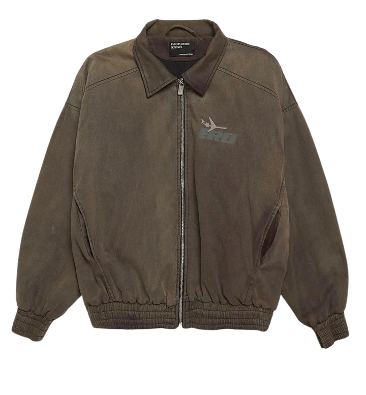 Enfants Riches Deprimes 'Death In Flight' Brown Bomber Jacket
