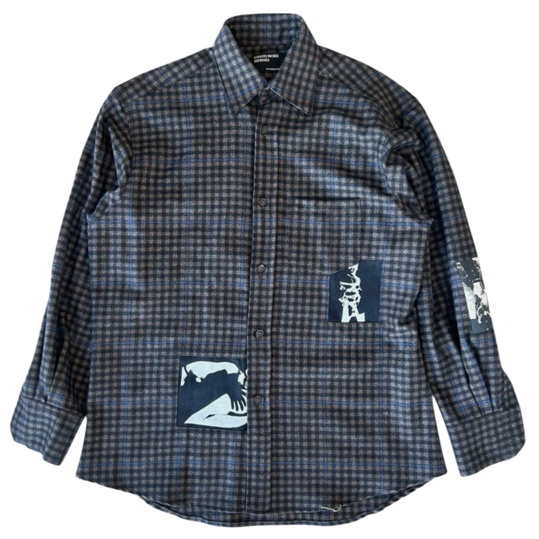 Enfants Riches Déprimés 'Plaid Assemblage Flannel Button Up Shirt
