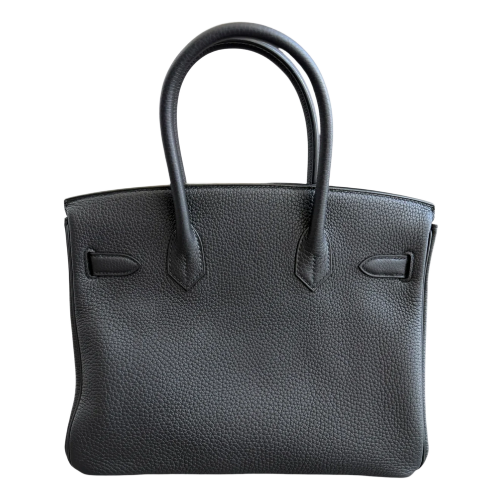 Hermès 'Black Togo' Palladium Hardware Birkin 30 Bag